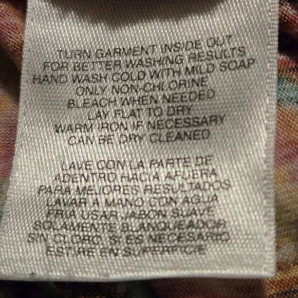 Jones New York Sport 3/4 Sleeve Knit Top Blouse Women Sz L Colorful Lightweight - Picture 6 of 11